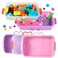 Carolart 3 Pack 128 Inch Plastic Storage Bins Stackable Sensory Bin