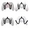 YYST Universal Game Controller Organizer Wall Rack Wall Mount Wall Clip Wall Hanger Compatible With Xbox One PS4 Switch Pro controller 4PK NO GAME CONTROLLER No Falling