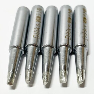 Diliks 900MT24D Soldering Iron Tips 5pcs Set Chisel tip For Hakko 900M Series Tip Replace Hakko 900M 907ESD 933 936 replaceable tips R24mm05mm x 170mm