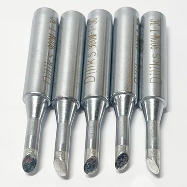 Diliks 900MT3C Soldering Iron Tips 5pcs Set Bevel tip For Hakko 900M Series Tip Replace Hakko 900M 907ESD 933 936 replaceable tips R30mm45 x 170mm