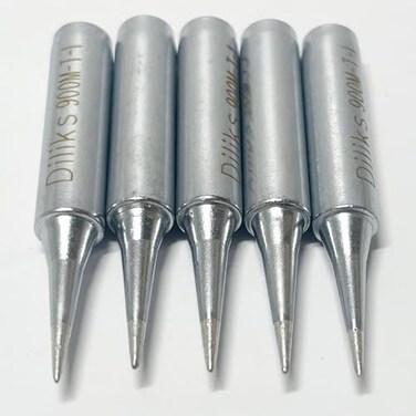 Diliks 900MTI Soldering Iron Tips 5pcs Set Conical tip For Hakko 900M Series Tip Replace Hakko 900M 907ESD 933 936 replaceable tips R02mm x 170mm