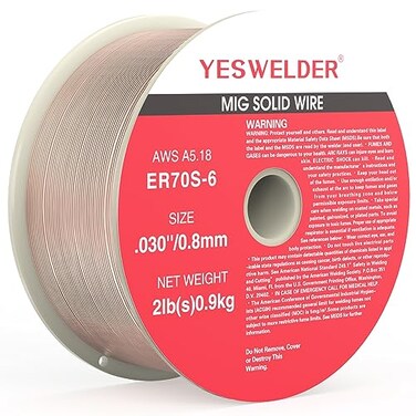 YESWELDER ER70S6 MIG Wire Solid Carbon Steel 030Inch Diameter 2Pound Strong ABS Plastic Spool Welding Wire