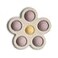 mushie Flower Press Toy Soft LilacDaffodilIvory