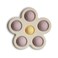 mushie Flower Press Toy Soft LilacDaffodilIvory