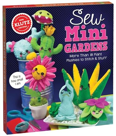 Klutz Sew Mini Gardens Craft Kit 8 Length x 15 Width x 9 Height
