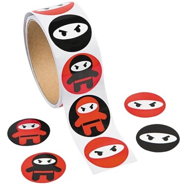 Fun Express Ninja Roll Stickers Stationery Stickers Roll 1 Piece
