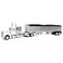 DCP 164 White Peterbilt 359 60 Sleeper wWilson High Side Grain Trailer 601908