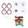 Paladone Harry Potter Stamped Cross Stitch 4 Pack Embroidery Starter Kit for Beginners Four Patterns Fun Easy Backpack Charms Craft Activity for Fans