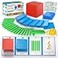 stochastic box Plastic Base Ten Blocks 143 pcs Place Value Blocks Kindergarten Counting Cubes for Kids Math Math Manipulatives for Early Counting Math Toy for 1st Grade