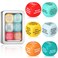 Simgoing 6 Pcs Conversation Cube Ice Breaking Supplies Table Talk Topic Cube Social Emotional Learning Activities Wood Conversation Starter Dice with Tin Box for Kid Counselor Therapist