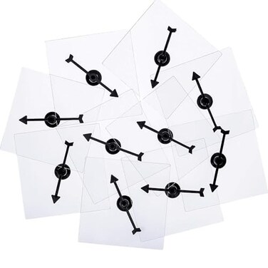 Gejoy Transparent Spinners Bulk for Classroom Clear Spinners Dry Erase Math Game with Rotating Arrow20 PackClear
