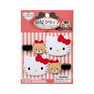 SANRIO Sanrio 612952 Hello Kitty Long Bangs Clip ABS Resin Right and Left Facing Set Makeup Face Wash