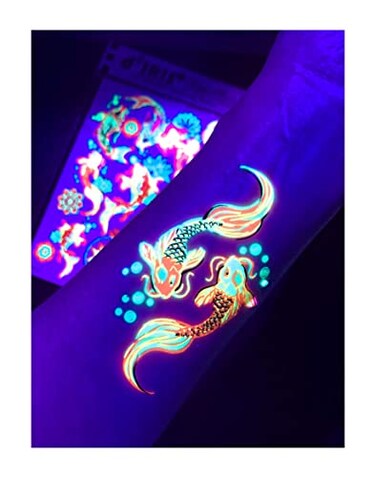 d'IRIS studio Temporary TattooGlow Koi Fish