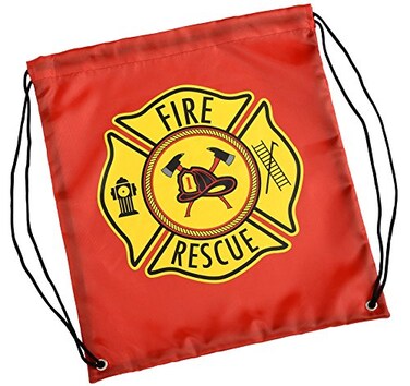 Aeromax Firefighter Drawstring Backpack Red