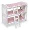 Badger Basket Triple Doll Bunk Bed with Ladder and Bedding for 20Inch Dolls Pink Gingham Design with Personalization Kit