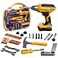 Hibility Kids Tool Set with Tool Box Electronic Toy Drill Pretend Play Kids Construction Kits Toy Tools for Toddlers 35 Kids Tool Sets for Boys Ages 46