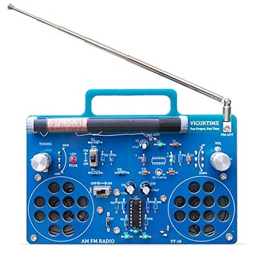 VIGURTIME AMFM Radio Kit Soldering Project DIY Kit for Practicing Teaching Electronics Stereo Great STEM Project and Gift Upgraded Version VT16