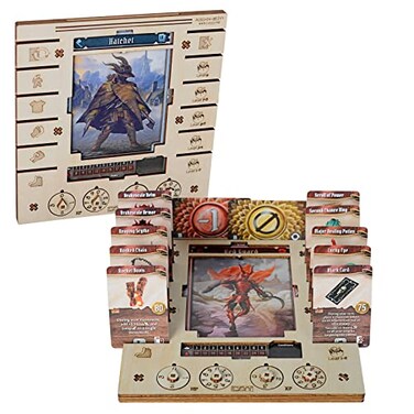 CZYY Character Dashboard Set 2 Birch Wood Player Boards with HP XP Dials