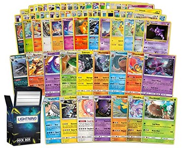 Lightning Card Collection Foil Bundle 50 Random Card Pack Includes Foil Cards Plus Free Deck Box May Vary from Image