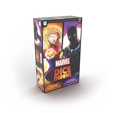 USAOPOLY Marvel Dice Throne 2 Hero Box Featuring Captain Marvel Black Panther Standalone Competitive Dice Game OfficiallyLicensed Game Compatible with The Dice Throne Ecosystem
