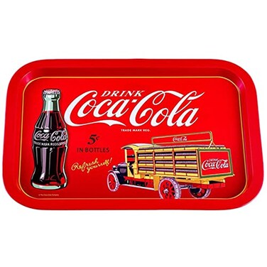 The Tin Box Company Coca Cola Rectangular Tin Tray 77841712 Red