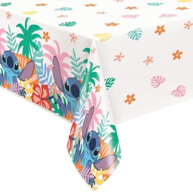 Unique Disney Lilo and Stitch Short Fold Rectangular Plastic Tablecover 54 x 84 1 Piece Perfect for Birthdays and Themed Celebrations