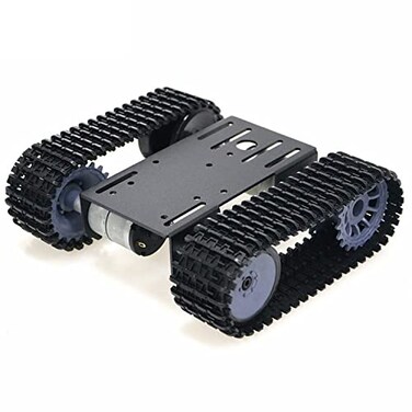 Swaytail Premium Robot Tracked Car Chassis Kits with 2pcs DC Motor Caterpillar Moving Robotic Tank Platform with 2pcs Tracks for Arduino Raspberry Pie Microbit Python DIY