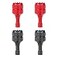 lasuroa Lasuroa 4pcs Mini Joystick Replacement Drone Controller Thumb Sticks Compatible with DJI Mini 3 Pro DJI RC Smart Controller Accessories Red Black
