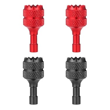 lasuroa Lasuroa 4pcs Mini Joystick Replacement Drone Controller Thumb Sticks Compatible with DJI Mini 3 Pro DJI RC Smart Controller Accessories Red Black