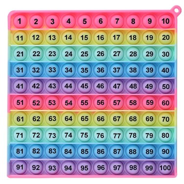 EK-Memory-fish EKMemoryfish Number Game P0PP Math Toy Exercise Childrens Logical Thinking Relieve Stress Fidget Game for Teachers to Create a Variety of Math Operations 1100 Number Table