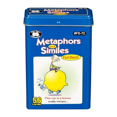 Super Duper Publications Metaphors Similes Fun Deck Figurative Language Skills Flash Cards Educational Learning Materials for Children