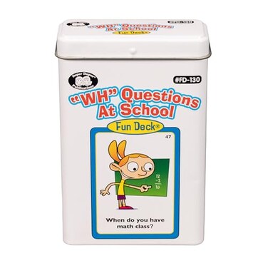 Super Duper Publications WH Questions At School Fun Deck Flash Cards Who What Where When and Why Questions Educational Learning Resource for Children
