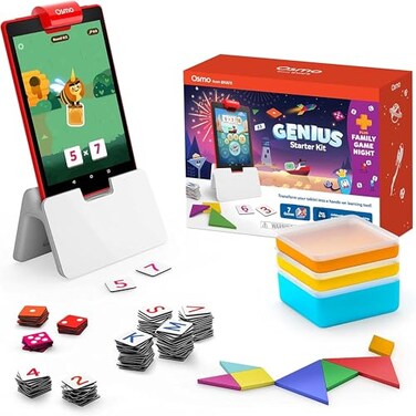 Osmo Genius Starter Kit for Kids Ages 610 7 Educational Learning Games Fire Tablet Compatible Latest Version Educational STEM Learning System Base Included