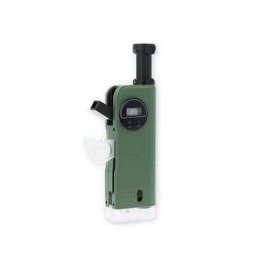 Carson XScope Kids 7 Function Multi Purpose Optical Pocket Tool with 30x Microscope 8x Telescope 9x FoldOut Magnifier Flashlight Signal Whistle Directional Compass and Digital Clock CP11