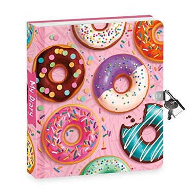 Peaceable Kingdom Donut Diary 625 Lock and Key Lined Page Diary for Kids