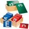 Henoyso 3 Sets Sandpaper Letters with Boxes Lower and Capital Case Sandpaper Sensory Tactile Letters Recognize Alphabet for Phonics Learning LetterNumberBright