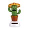 YGMONER Solar Dancing Toy Animal Solar Powered Dancing Dolls Swinging Animated Bobble Dancer Car Decor Cactus