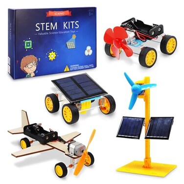 SCAEMO STEM Building Toys for Kids Ages 812 Science Experiments Solar Car Projects