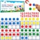 Simply magic 70 PCS Magnetic Ten Frames Math Manipulatives for Elementary Classroom Kindergarten 4 Ten Frames 44 Math Counters for Kids Math Games for Kindergarten Jumbo Magnetic Ten Frame Set