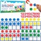 Simply magic 70 PCS Magnetic Ten Frames Math Manipulatives for Elementary Classroom Kindergarten 4 Ten Frames 44 Math Counters for Kids Math Games for Kindergarten Jumbo Magnetic Ten Frame Set