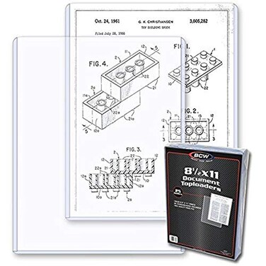 BCW Premium 85x11 Topload Holder Rigid PVC No Harmful Additives Protects Photos Prints and Work Papers Crystal Clear Display Document Toploader Clear Plastic Document Holder