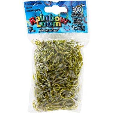 Rainbow Loom Rubber Plastic Bands Dual LayerAvacado