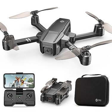 Holy Stone HS440 Foldable FPV Drone with 1080P WiFi Camera for Adult Beginners and Kids Voice Gesture Control RC Quadcopter with Modular Battery for long flight time Auto Hover Carrying Case