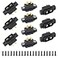 Amass 10 PCS XT60EWM Mountable XT60E Male Plug Connector with Screws for RC Drone Aircraft FPV Racing Drone
