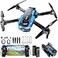 RELIDOL Drone with 1080P Camera Foldable Remote Control Quadcopter with Gesture Control 3D Flip One Key Start Emergency Stop 2 Batteries Easier to use Toy for Adult Beginners BlackBlue