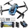 RELIDOL Drone with 1080P Camera Foldable Remote Control Quadcopter with Gesture Control 3D Flip One Key Start Emergency Stop 2 Batteries Easier to use Toy for Adult Beginners BlackBlue