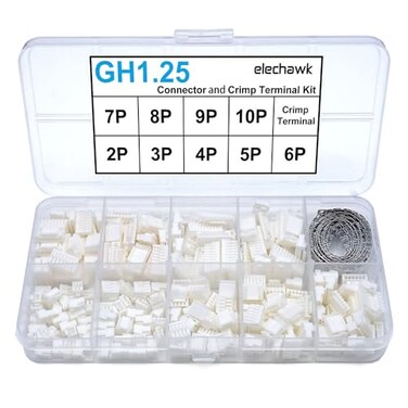 elechawk GH125 Connectors and Crimp Terminal kit Compatible with JST GH Connectors Plugs 125mm Pitch for Pixhawk Cube 6C 6X Pixhawk4 Drone Flight Controller