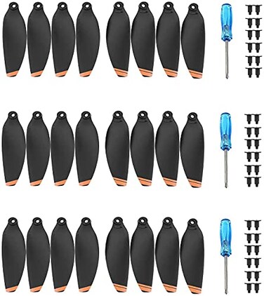 YETEETH 24 Pcs Mavic Mini 2Mini 2 SEMini SEMini 4K Propellers Compatible with DJI Mini 2Mini SEMini 2 SEMini 4K Drone Replacement LowNoise and QuickRelease Blades Props Accessories Orange