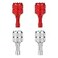 lasuroa 4pcs Drone Controller Sticks Aluminum Drone Control Joystick Detachable Thumb Rocker Replacement Compatible with DJI Mini 3 Pro DJI RC Smart Controller Accessories Silver Red