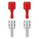 lasuroa 4pcs Drone Controller Sticks Aluminum Drone Control Joystick Detachable Thumb Rocker Replacement Compatible with DJI Mini 3 Pro DJI RC Smart Controller Accessories Silver Red